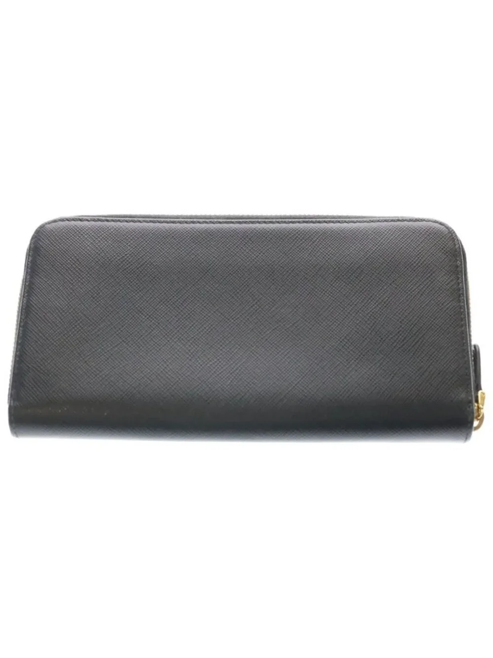 Prada Zip Around Wallet Saffiano Leather Black